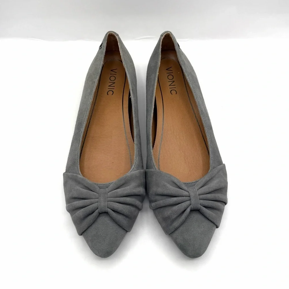 Vionic Grey Suede Flats – Comfort and Modern Style - Picture 3 of 8